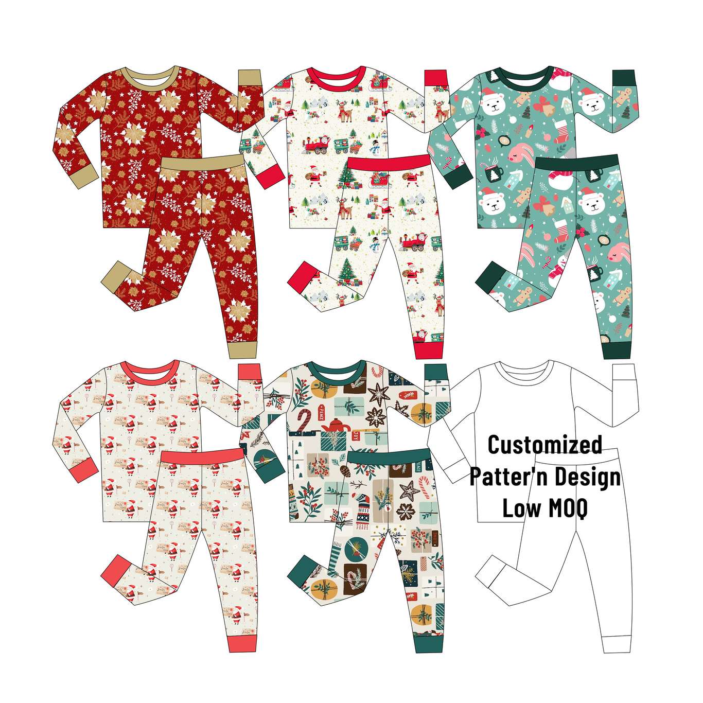 viscos bamboo family christmas pajamas sourcing