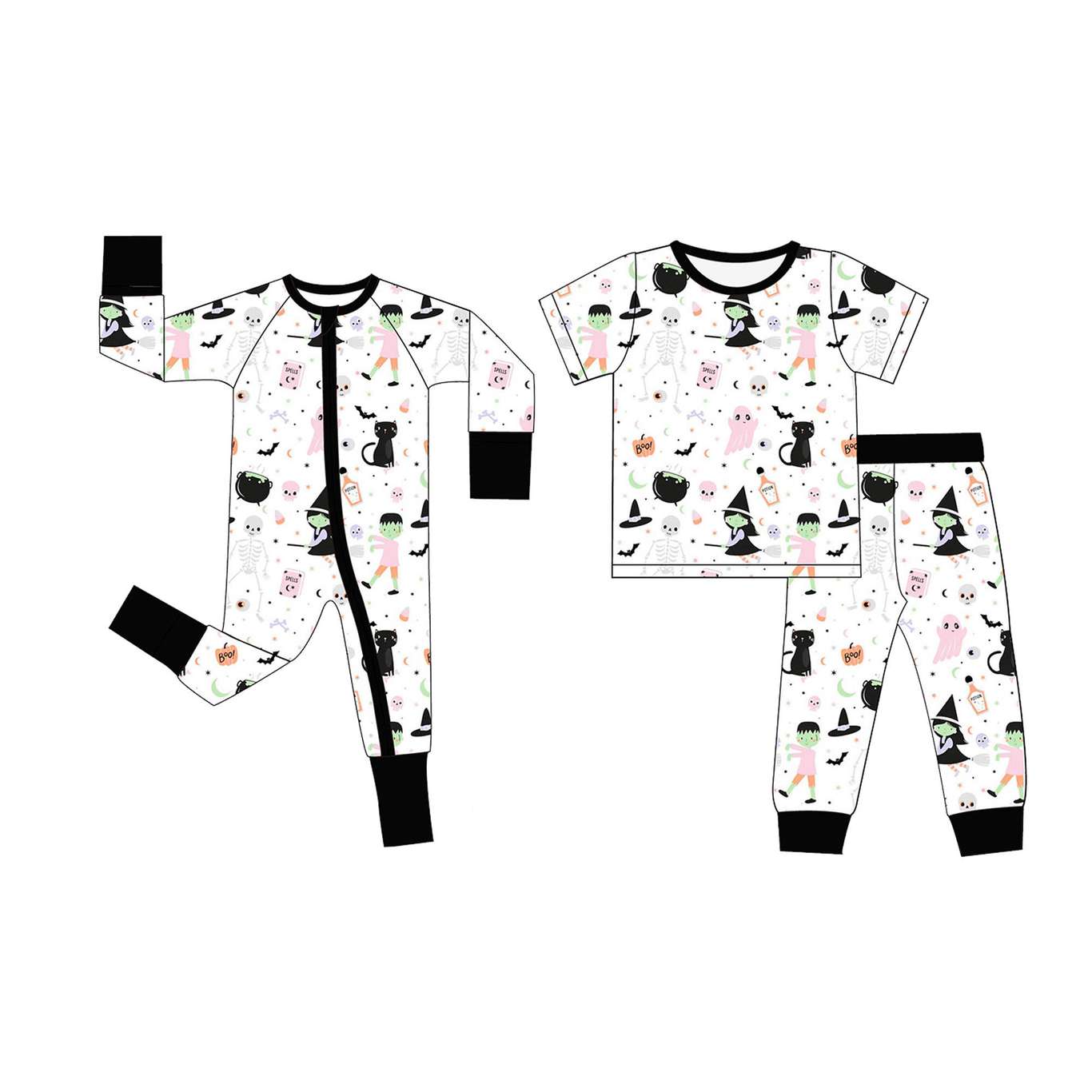 wholesale custom halloween toddler newborn boys girls bamboo fiber pajamas baby sleepwear kid infant pajamas sets sourcing